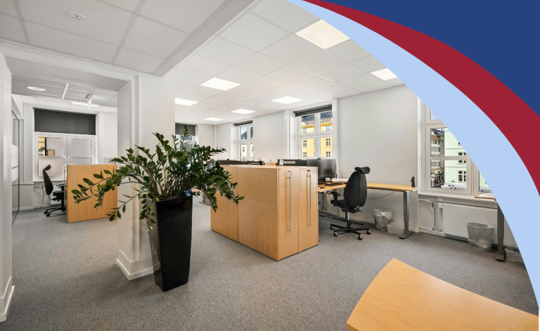 An interior view of an office